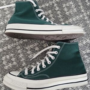 Emerald High-Top Canvas Sneakers